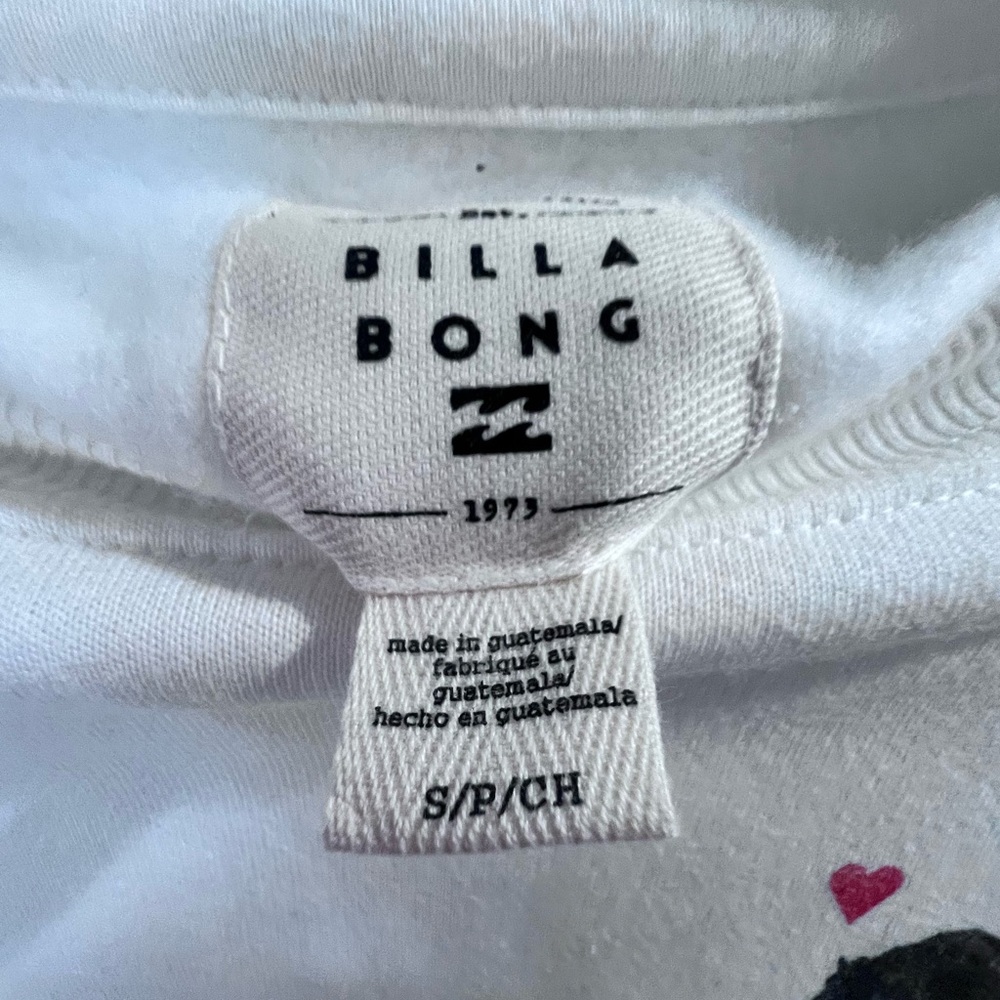 Billabong California White Sweatshirt NWOT  Size Womens - Picture 2 of 4
